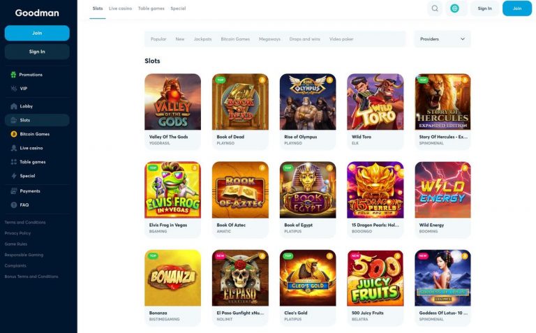 Goodman Casino anmeldelse 2025 ️ Spil uden om ROFUS