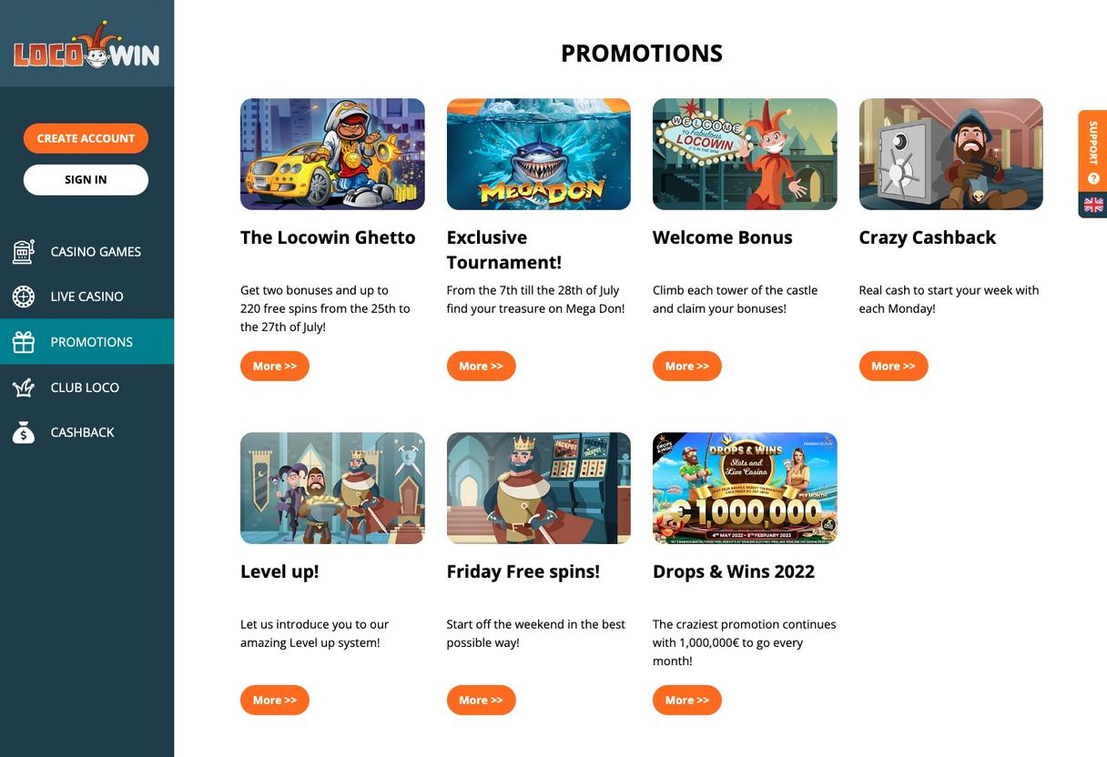 Locowin Casino promotions